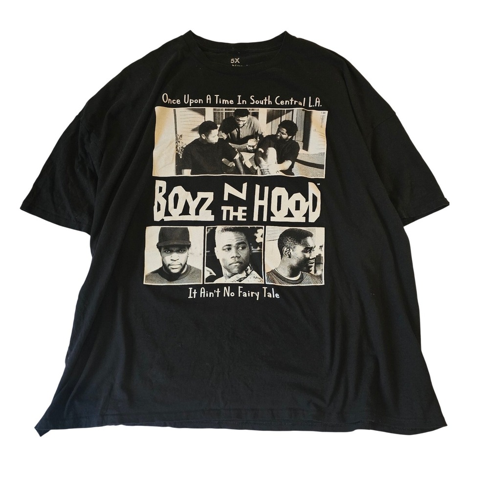 Boyz N The Hood Graphic T-Shirt Mens‎ 5X Black Movie Cast Photo Short Sleeve Tee